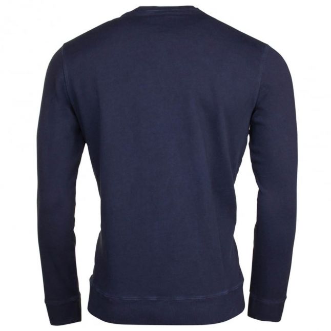 Casual Mens Dark Blue Wlan Crew Sweat Top