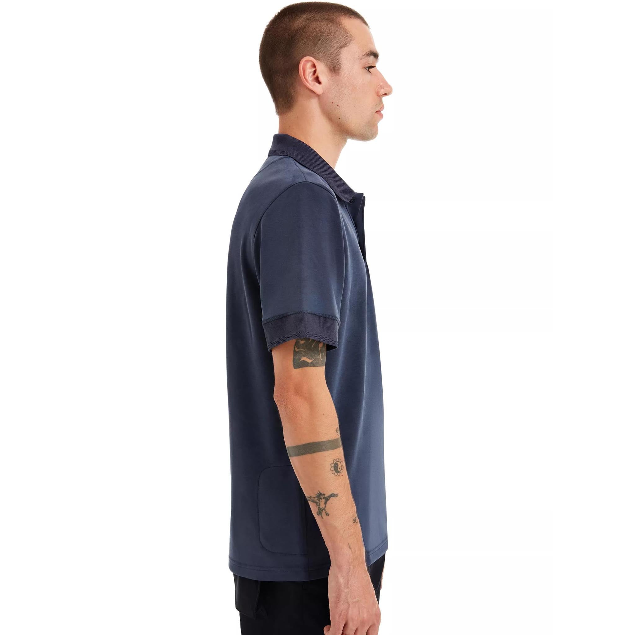 Mens Sealskinz Navy Roydon Soft S/s Polo