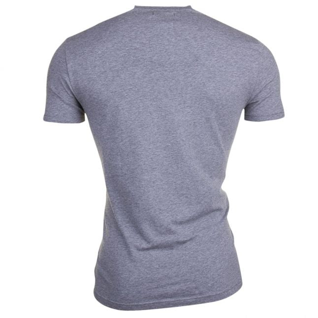 Mens Grey Melange Small Logo S/s T Shirt