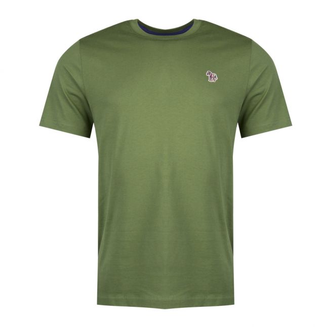 Mens Green Zebra Regular Fit S/s T Shirt