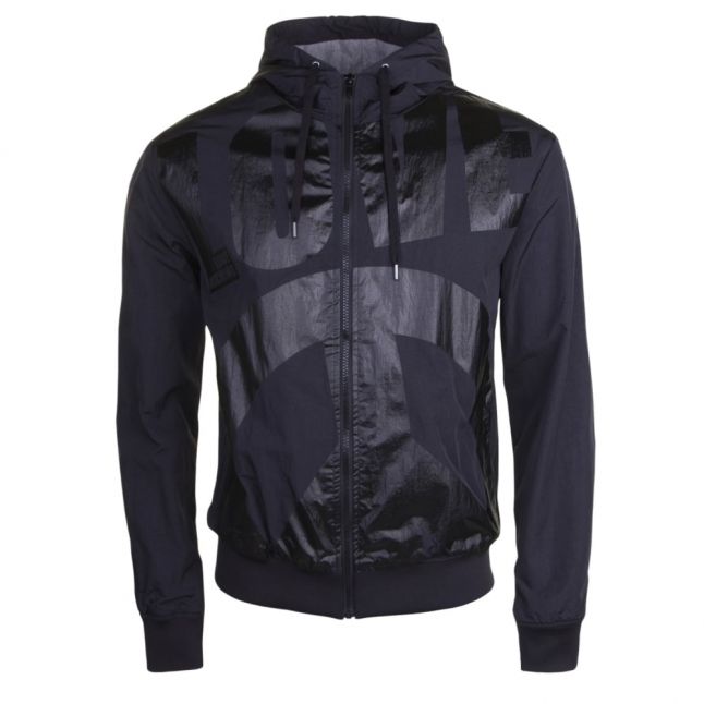 Mens Black Tonal Love Hooded Jacket