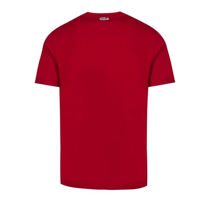 Mens Red Embroidered Croc S/s T Shirt