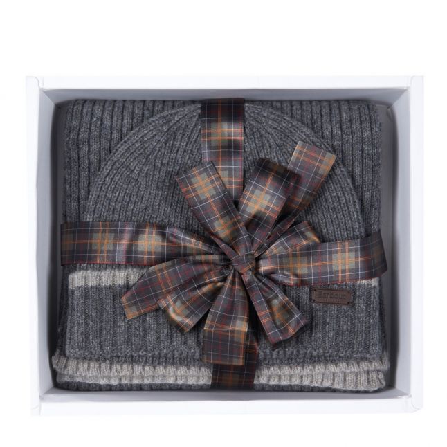 Mens Grey Cromer Beanie & Scarf Gift Set