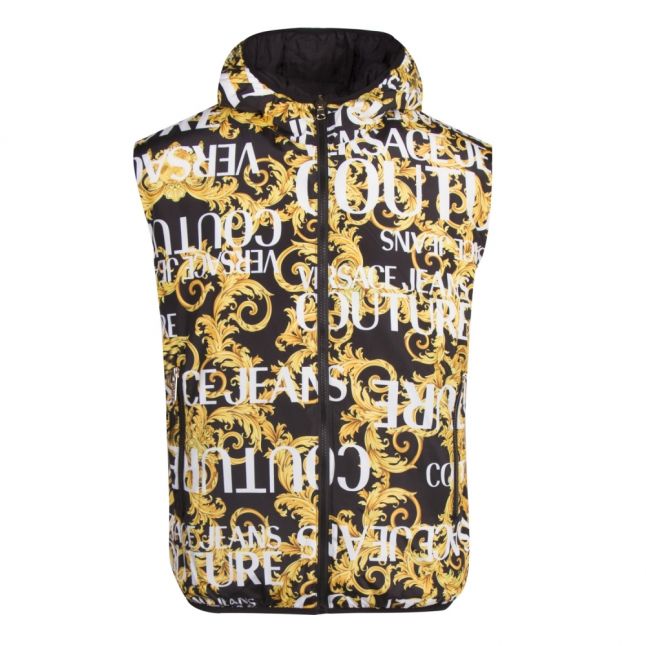 Mens Black Baroque Reversible Gilet