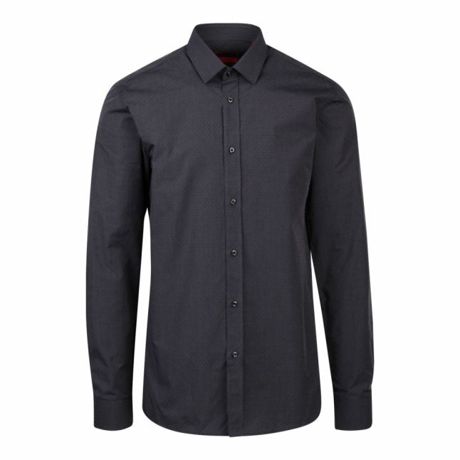 Mens Dark Grey Elisha02 Extra Slim Fit L/s Shirt