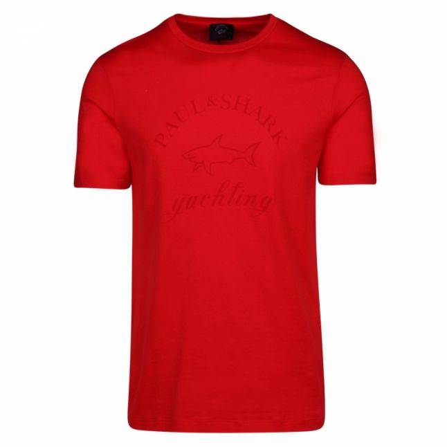 Mens Red Tonal Tri Logo Custom Fit S/s T Shirt