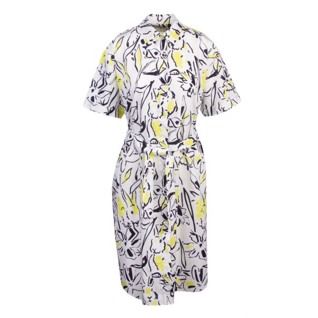 Womens Off White Rabbit Print Shirt Midi Dress