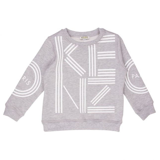 Boys Marled Grey Logo 10 Bis Sweat Top