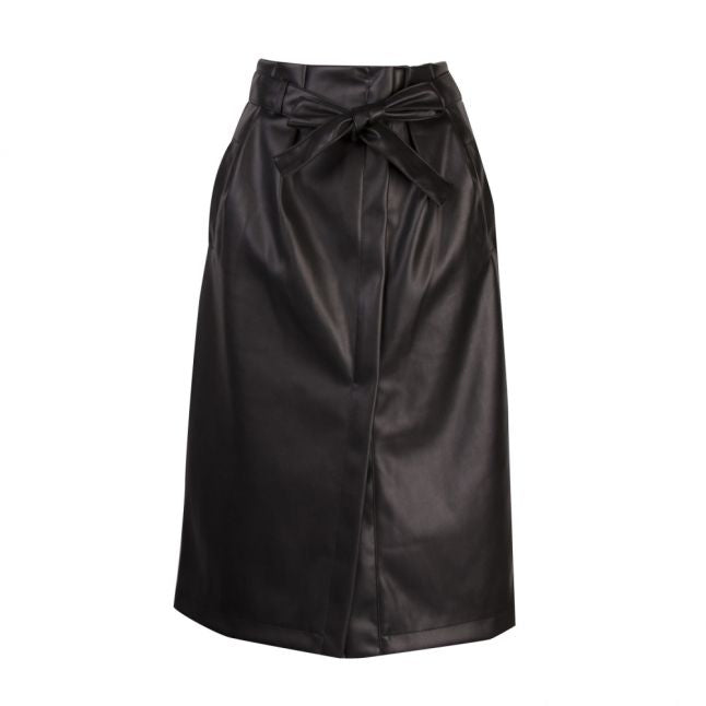 Womens Black Vipulla High Waisted PU Skirt