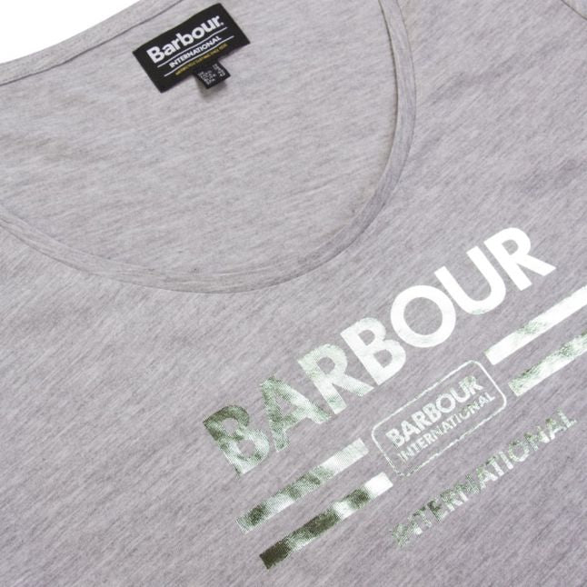 Womens Grey Marl Leader S/s T Shirt