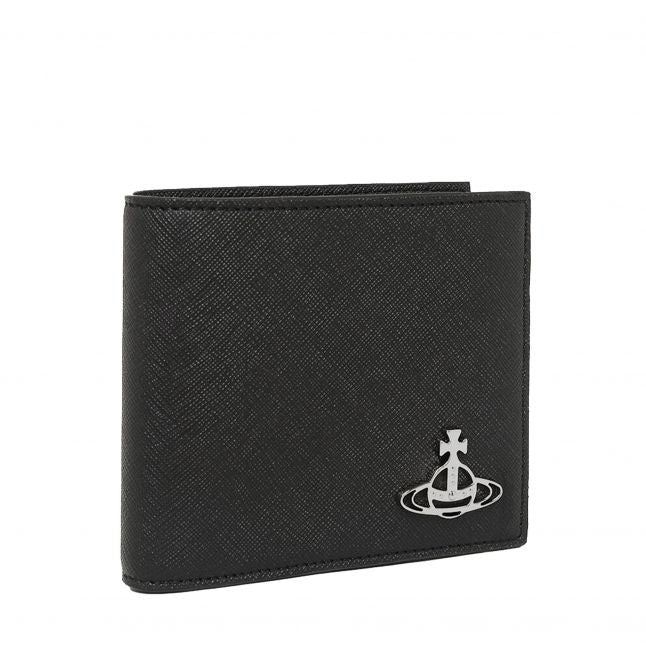 Mens Black Saffiano Billfold Wallet