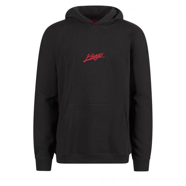 Mens Black Dlogolong Hoodie