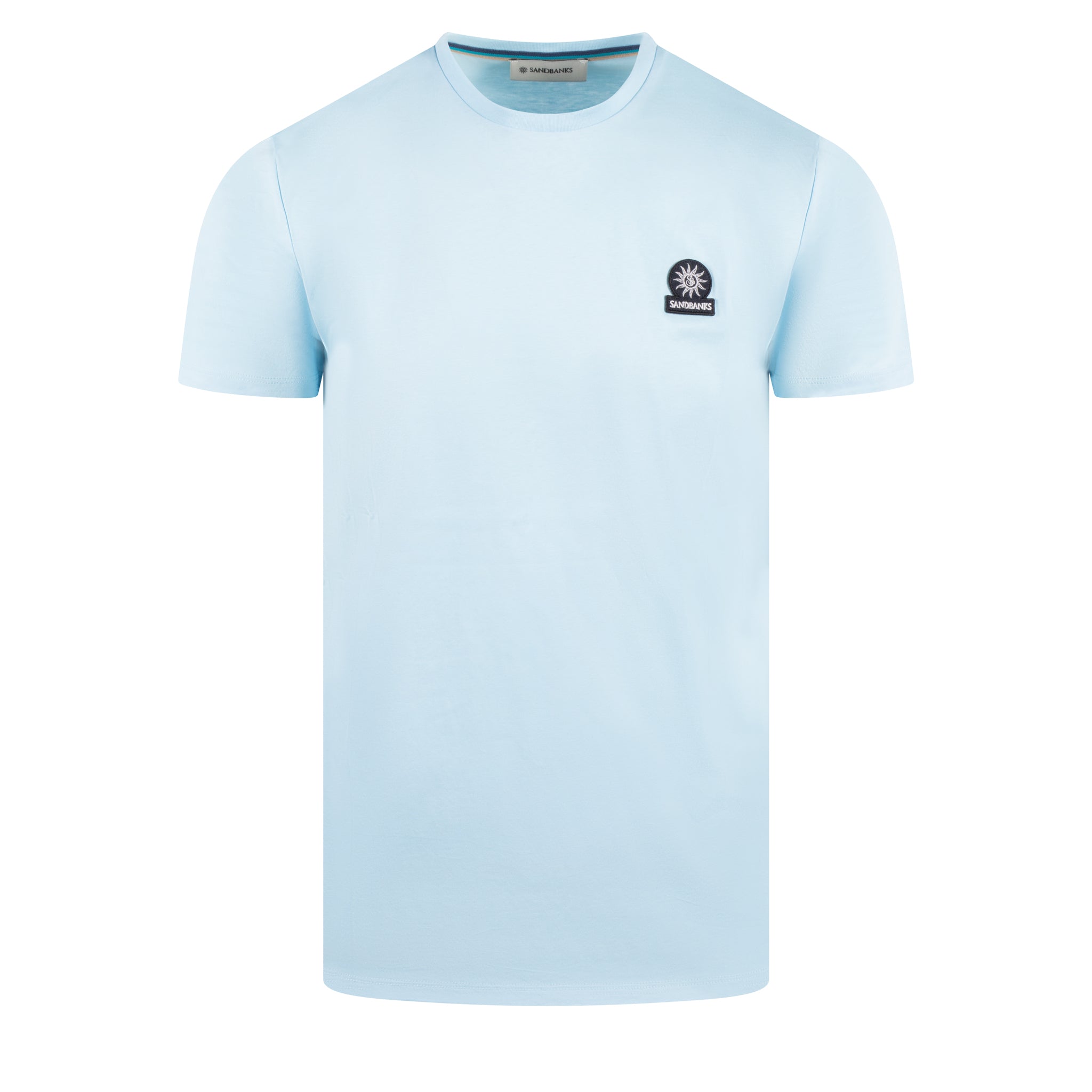 Mens Sandbanks Crystal Blue Badge Logo S/s T Shirt