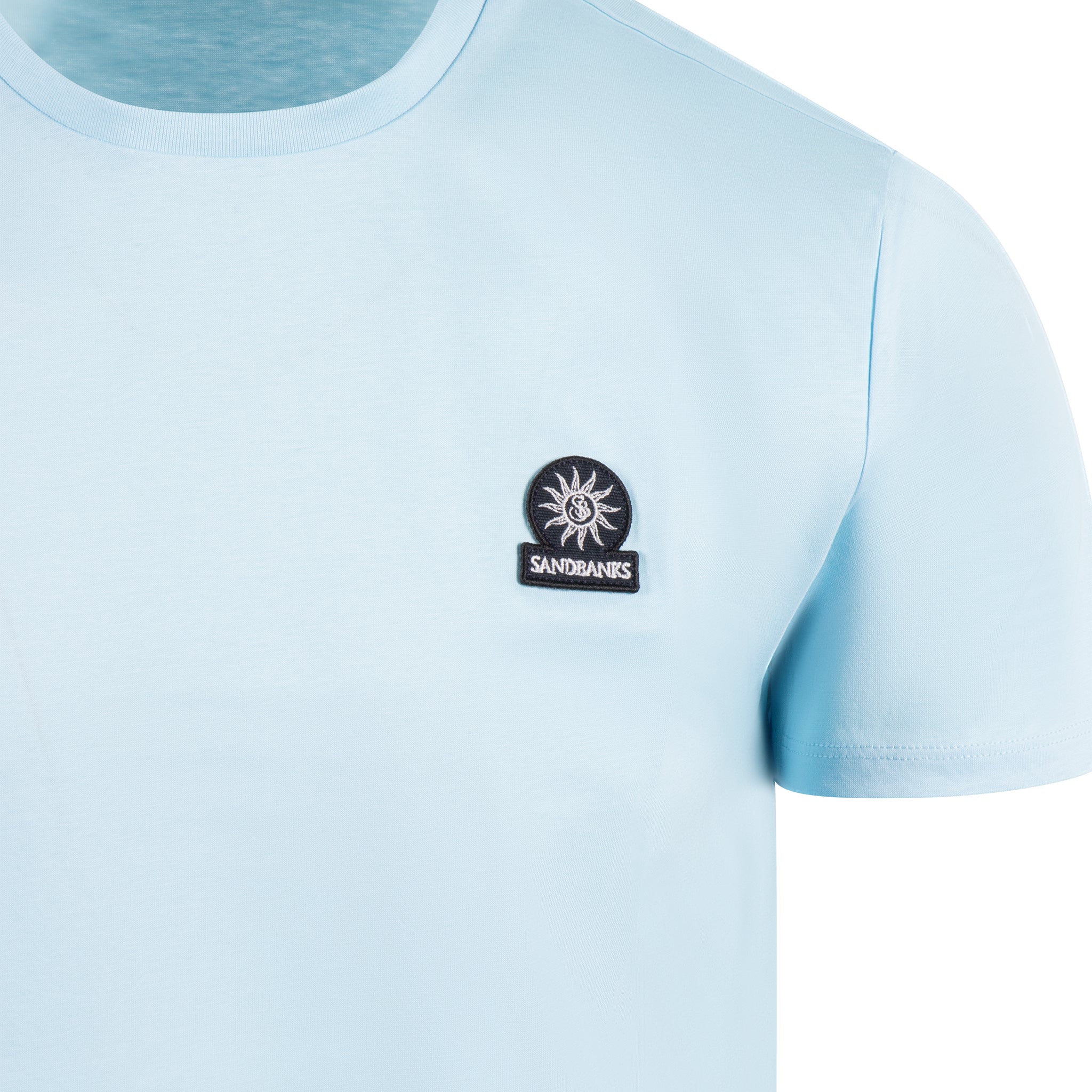 Mens Sandbanks Crystal Blue Badge Logo S/s T Shirt