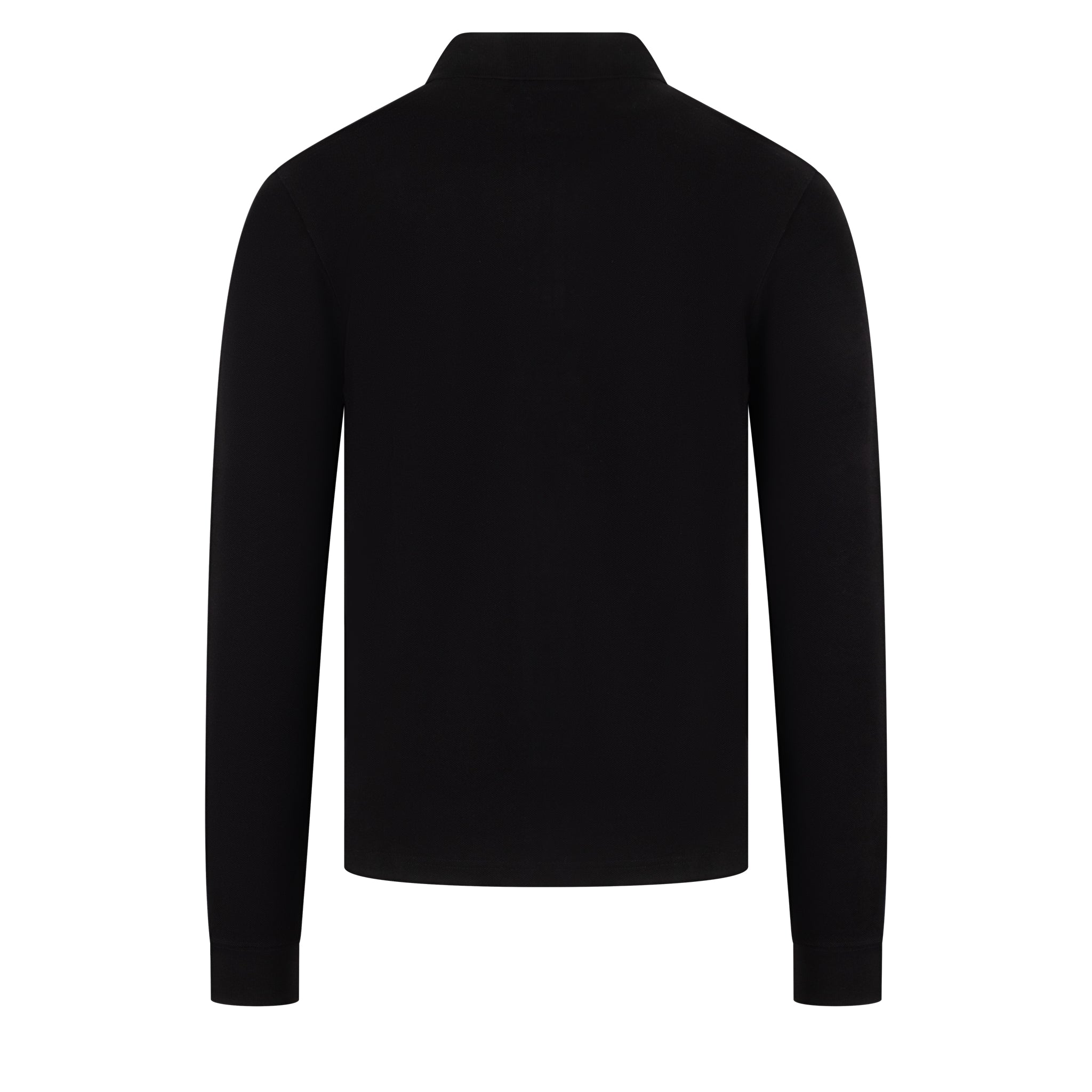 Mens Sandbanks Black Badge Zip L/s Polo