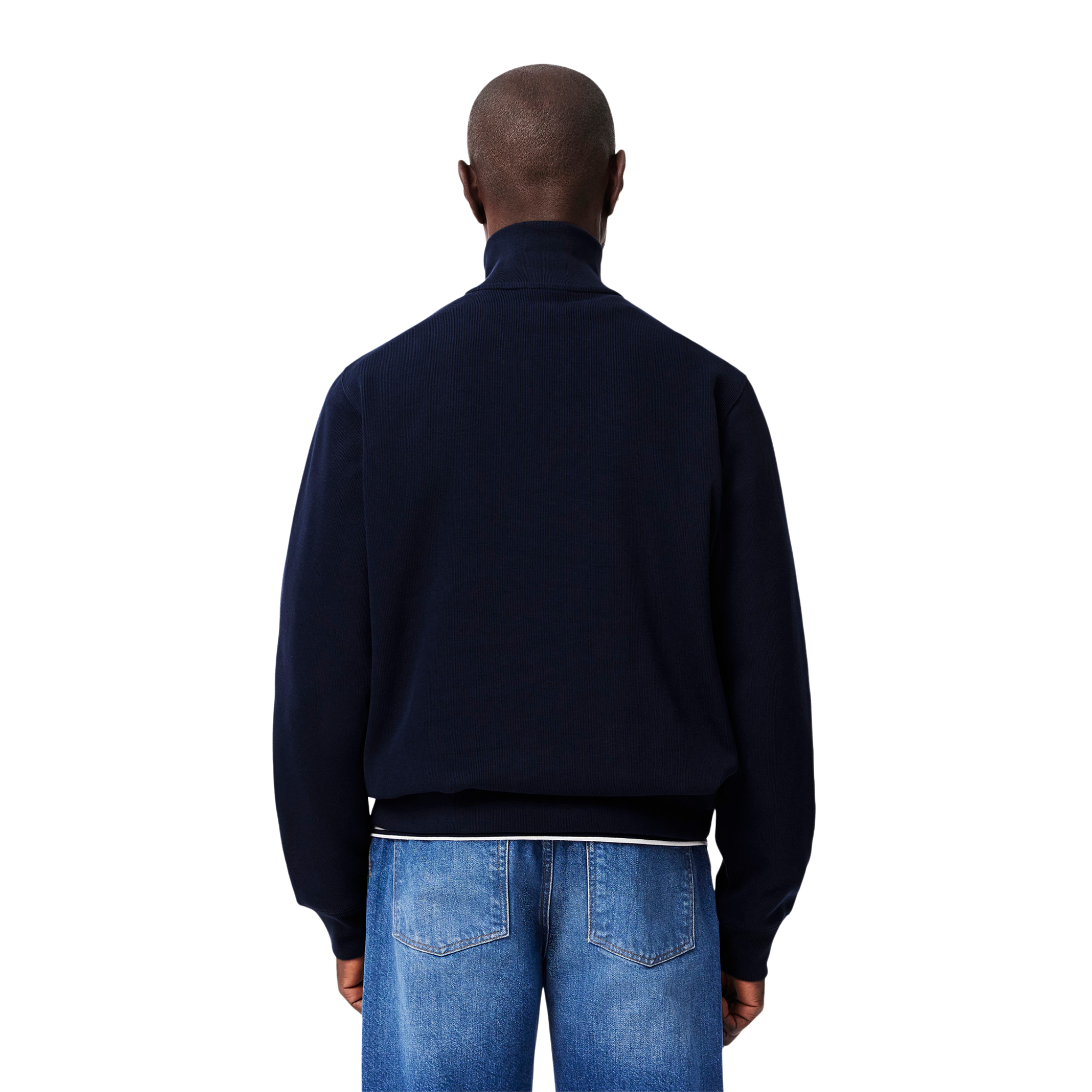 Mens Lacoste Navy Blue Classic Half Zip Sweatshirt