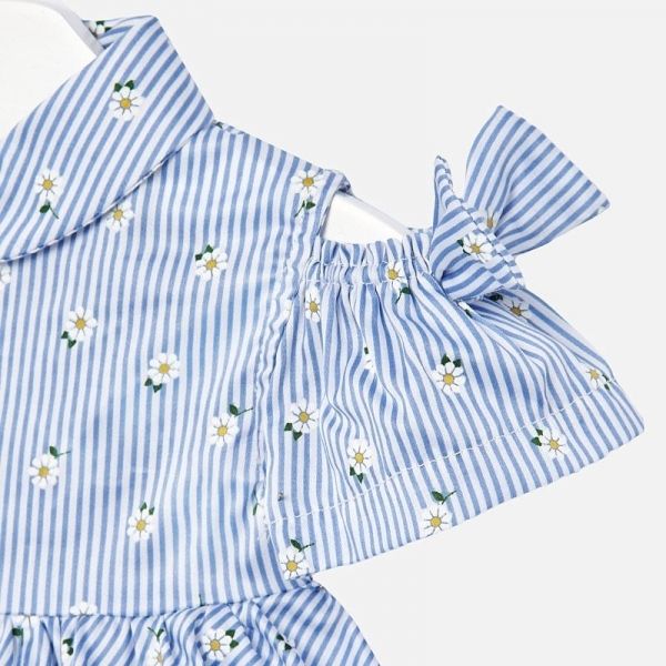 Infant Blue Daisy Stripe Blouse