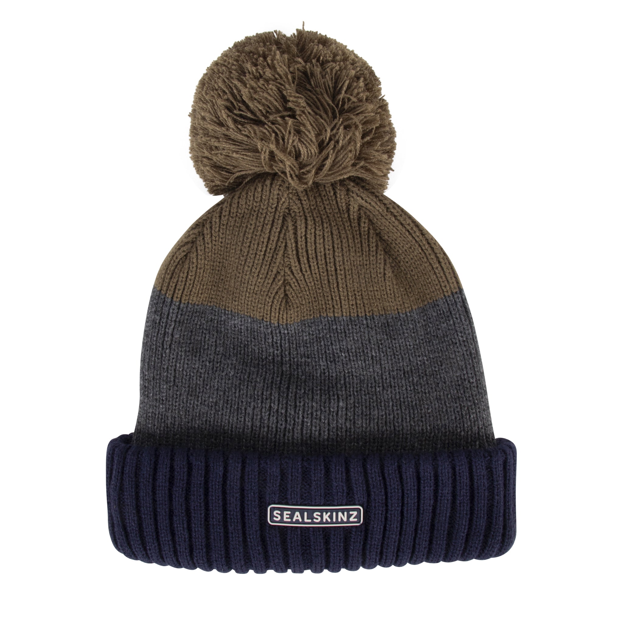 Mens Navy/Olive Flitcham WP Bobble Hat