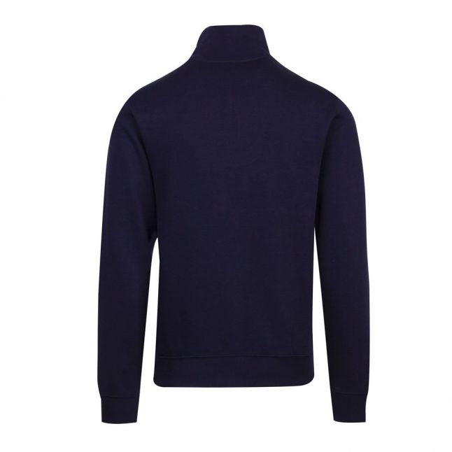 Mens Navy Branded Half Zip Sweat Top