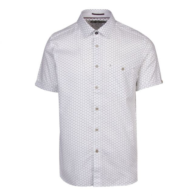 Mens White Mathew Triangle S/s Shirt