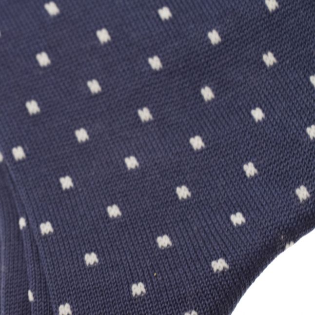 Mens Navy Pin Dot Socks