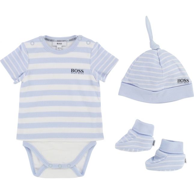 Baby Blue and White 3 Piece Gift Set