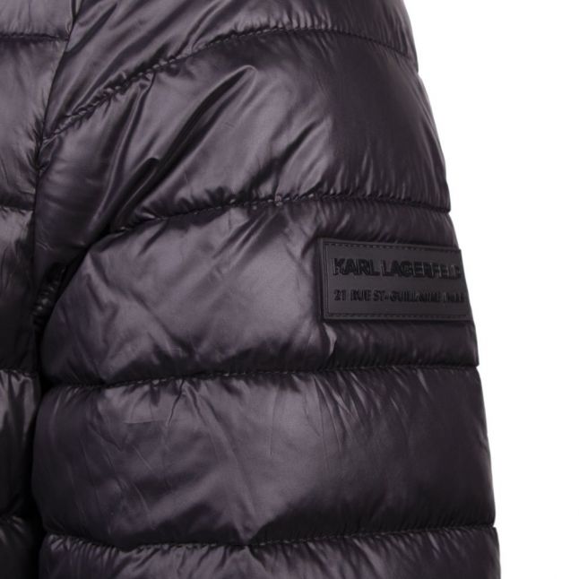 Mens Black Zip Detail Padded Jacket