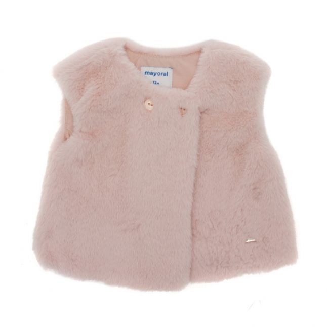 Infant Blush Faux Fur Gilet