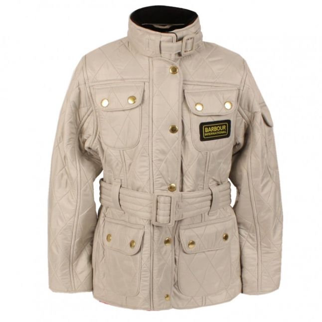 Girls International Polar Quilt Jacket in Pearl