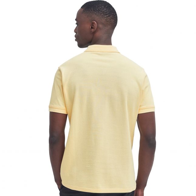 Mens Dusty Yellow Essential S/s Polo Shirt