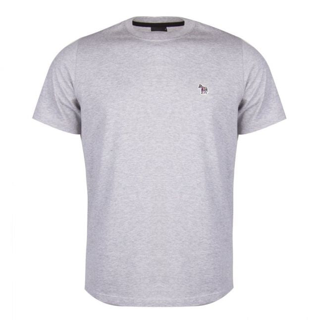 Mens Grey Melange Classic Regular Fit S/s T Shirt