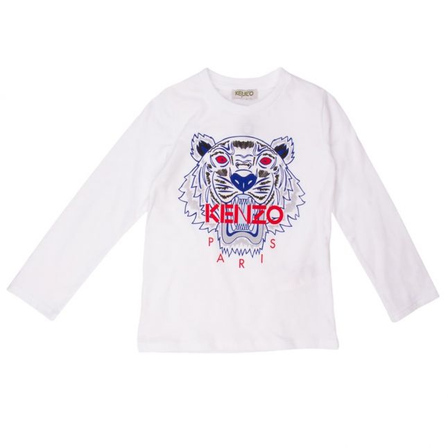 Boys Optic White Tiger 40 L/s T Shirt