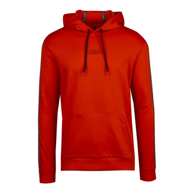 Mens Dark Orange Dercolano Hooded Sweat Top