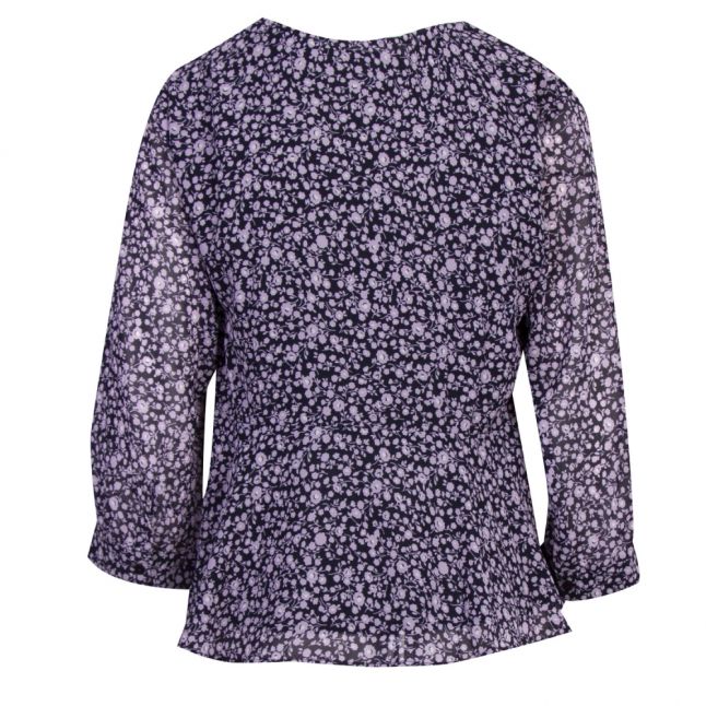 Womens Navy Vioela Orchid Petal Blouse