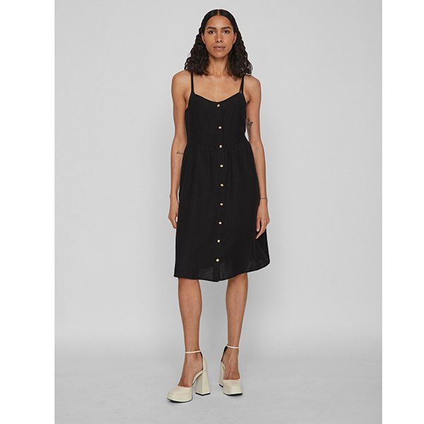 Womens Black Viprisilla Button Down Dress