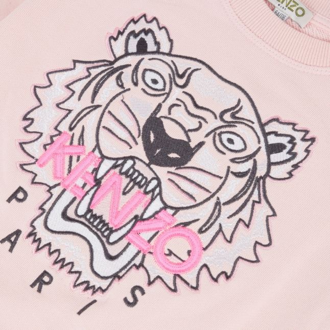 Junior Pale Pink Tiger Sweat Top