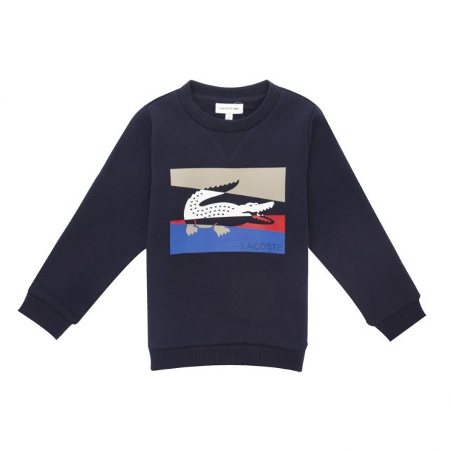 Boys Navy Graphic Logo Sweat Top