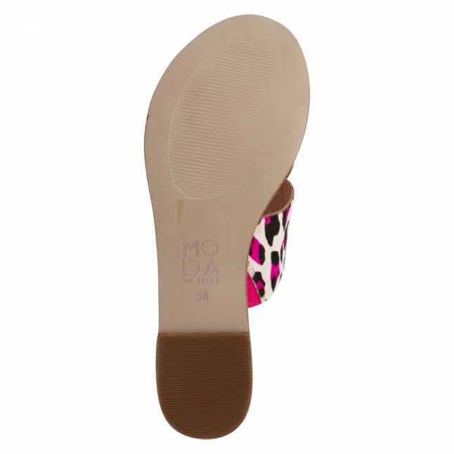 Womens Pink Norena Animal Sandals