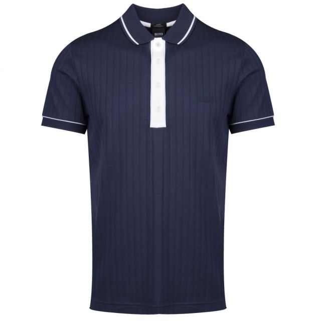 Athleisure Mens Navy Paule 8 Pinstripe S/s Polo Shirt