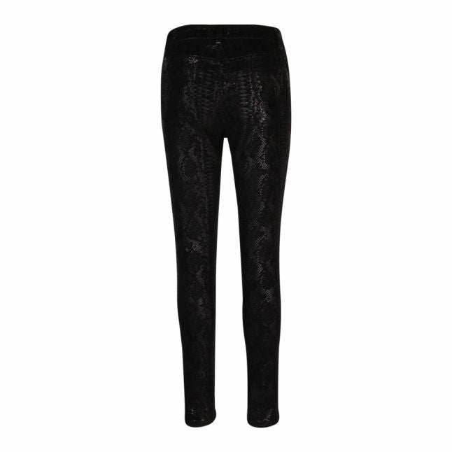 Womens Black Snaykie Wet Look Skinny Fit Jeans