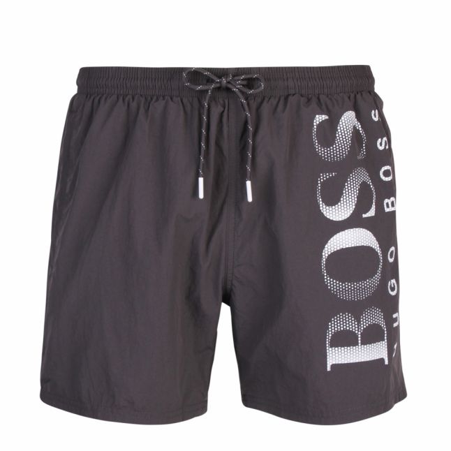 Mens Dark Grey Octopus Side Logo Swim Shorts