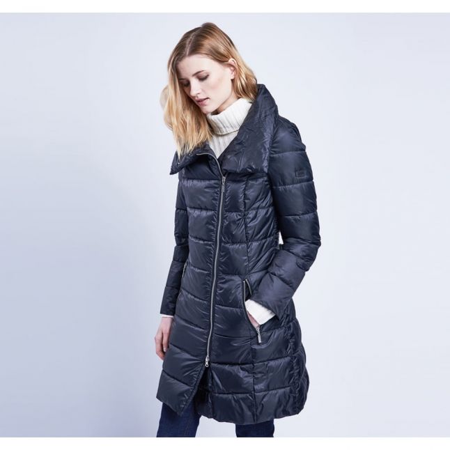 Womens Black Mallory Quilted Coat