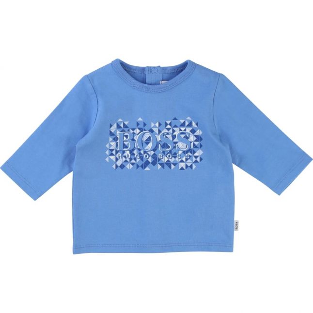 Baby Blue Geo Logo L/s T Shirt