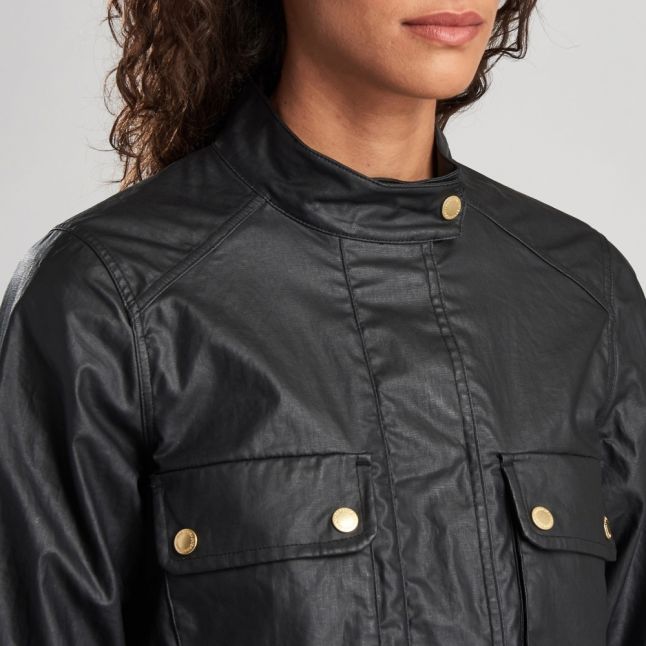 Womens Black Trackrace Casual Jacket