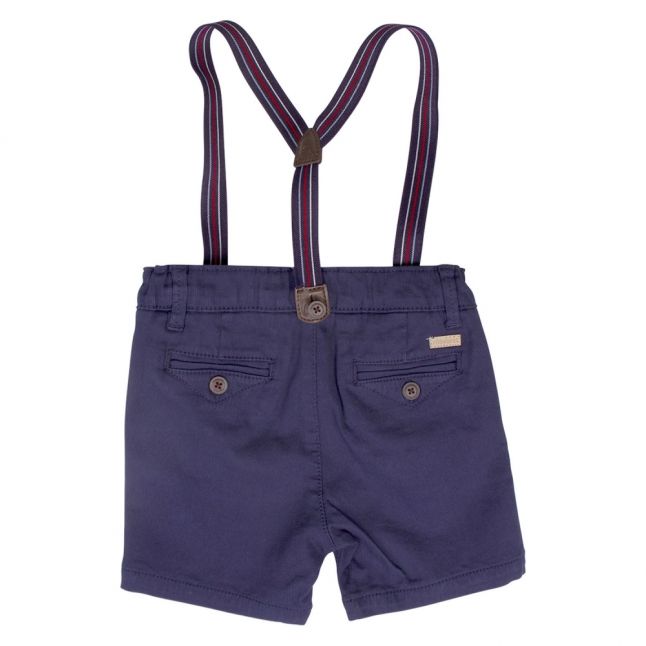 Infant Blue Chino Shorts With Braces