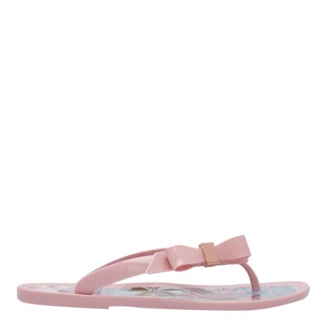 Womens Light Pink Suzzip Bow Flip Flops