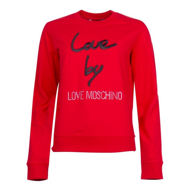 Womens Red Love By Sweat Top