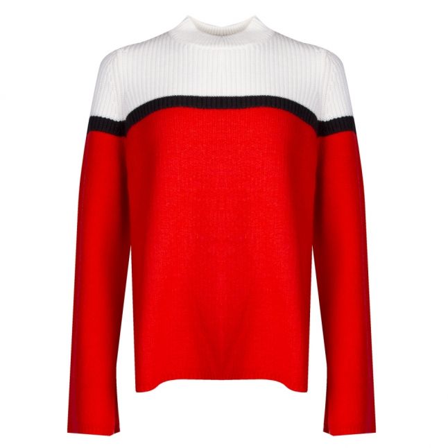 Casual Womens Bright Red Issamay Roll Neck Knitted Jumper