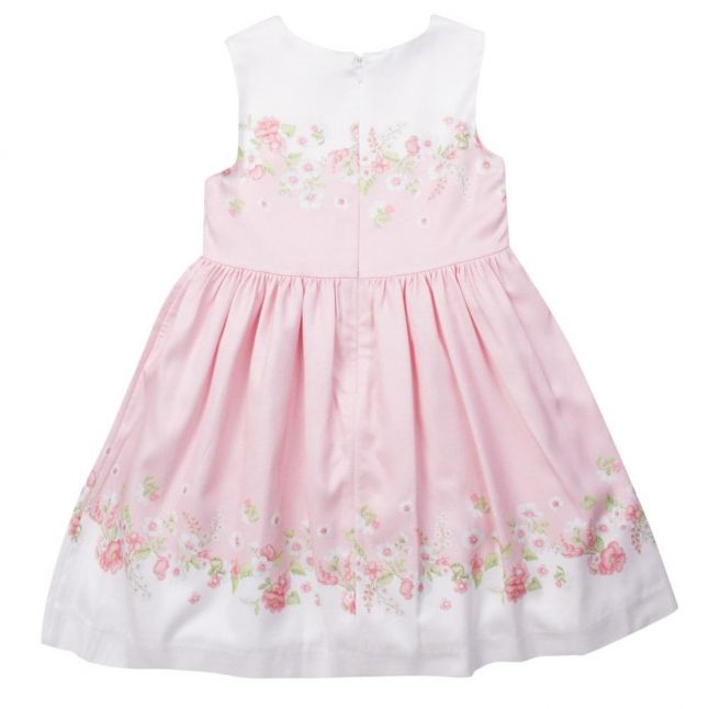 Girls Rose Floral Border Dress