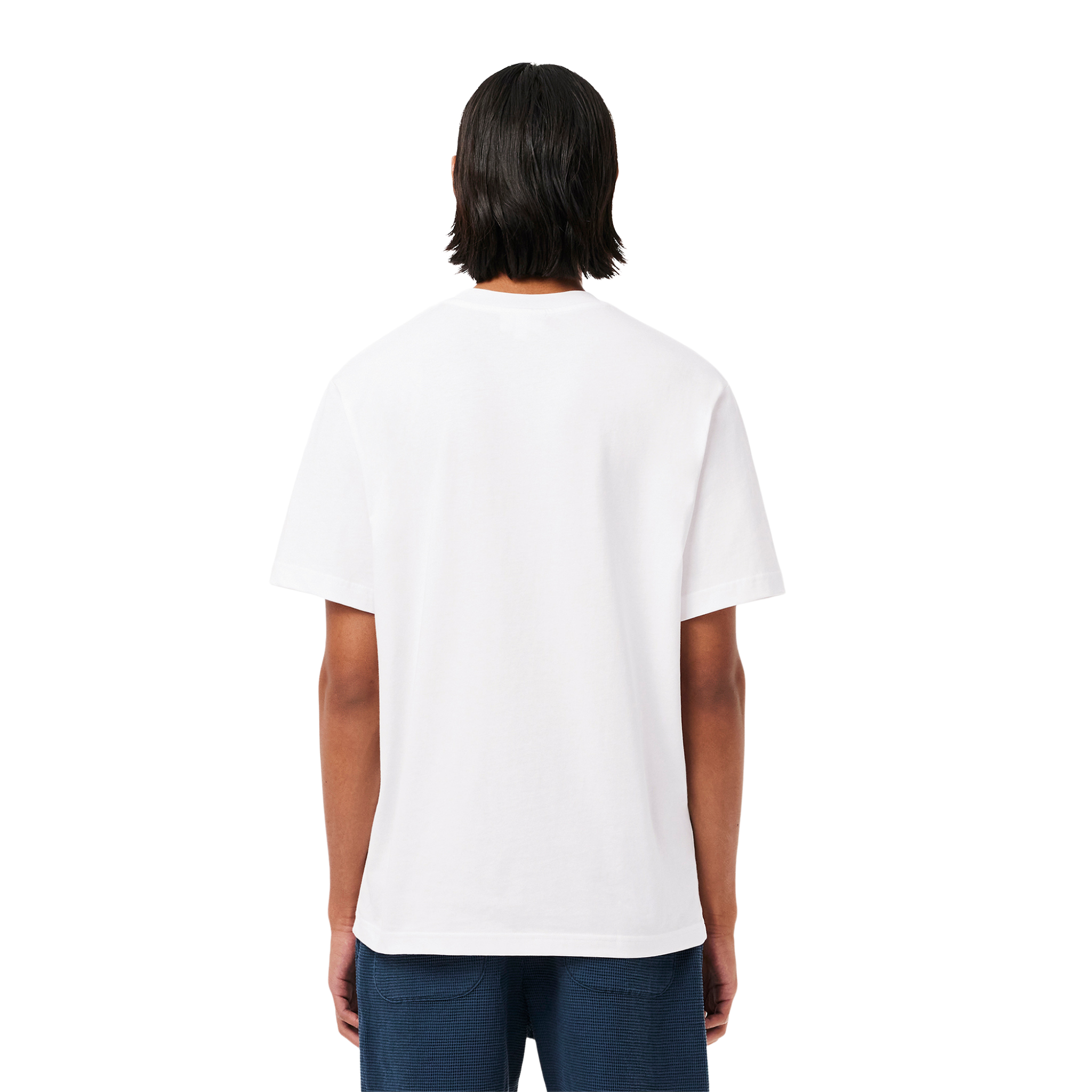 Mens Lacoste White Classic Fit Mid Weight S/s T Shirt